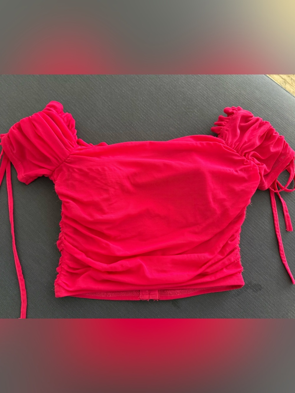 Windsor Hooked In Ruched Crop Top - Picture 6 of 6